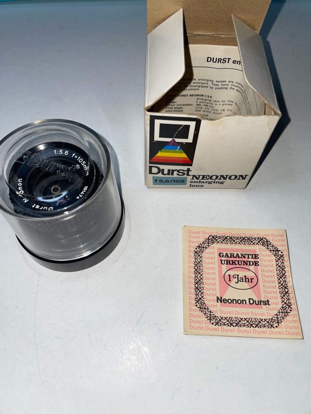 Durst Neonon F 5,6 - 105MM 1:5:6 Enlarger Lens New